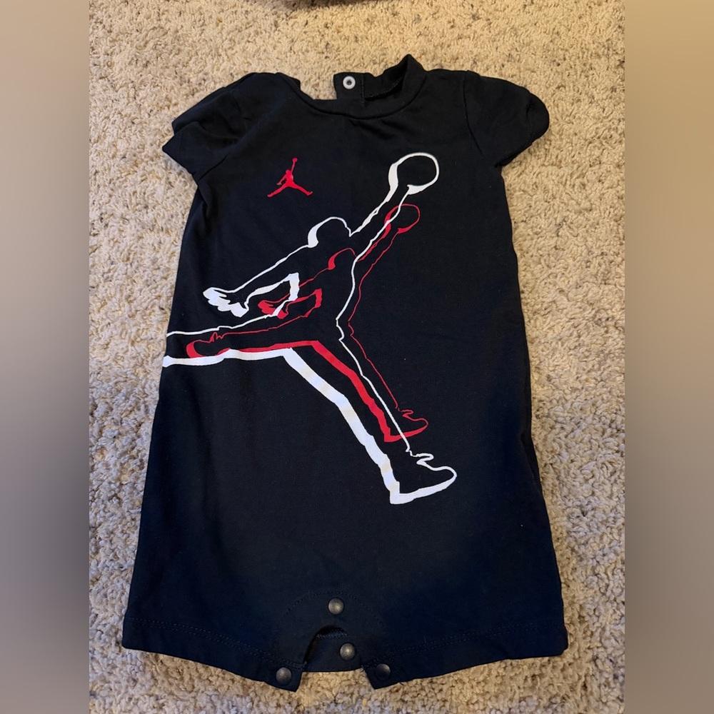 Jordan Black and Red Graphic Bodysuit